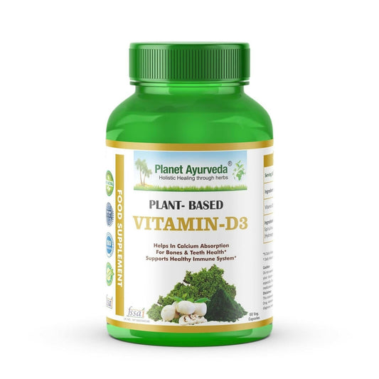 Planet Ayurveda Plant Based Vitamin D3 Capsules