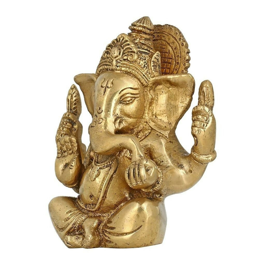 Artvarko Brass Lord Ganesha Ganpati Religious Statue Idol - Grab2buy