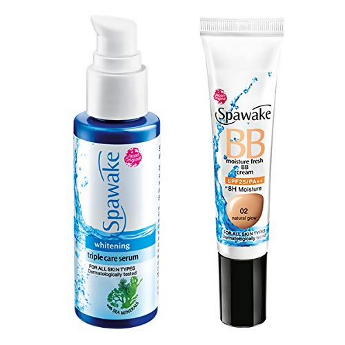 Spawake Face Serum Whitening Triple Care with Vitamin C Moisture Fresh BB Cream Combo Grab2Buy Spawake Grab2Buy
