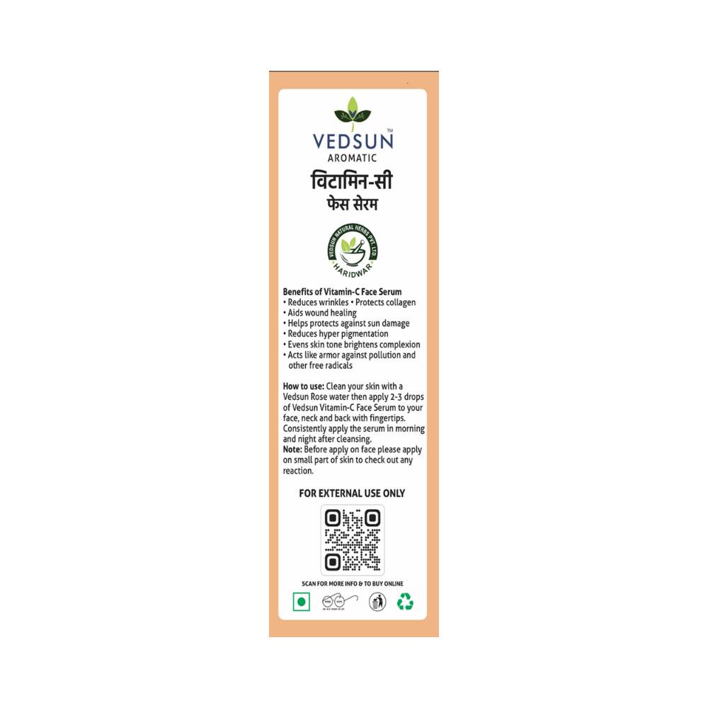 Vedsun Naturals Vitamin C Face Serum Anti Ageing Daily Glow for Men & Women - Grab2buy