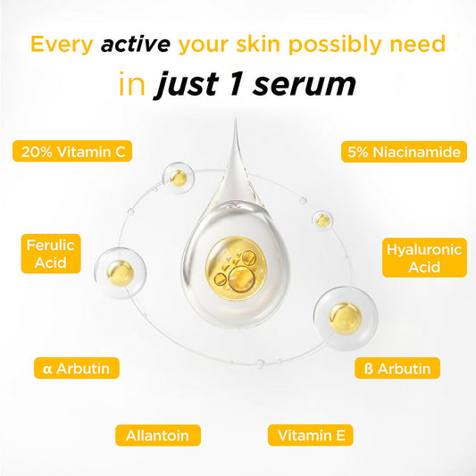 SkinLuv Brightis Glow Boosting Face Serum Vitamin C + Niacinamide + Hyaluronic Acid Grab2Buy SkinLuv Grab2Buy