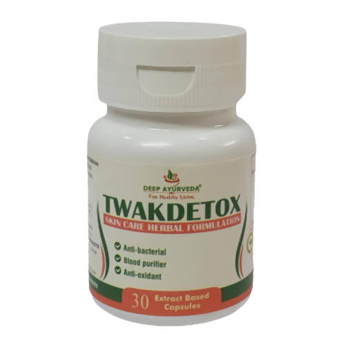 Deep Ayurveda Twakdetox 500mg Veg Capsules - Grab2buy