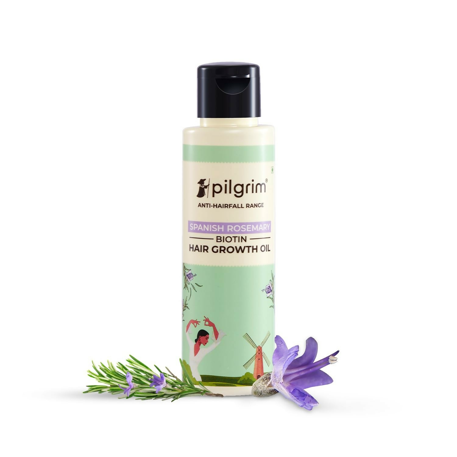 Pilgrim Spanish Rosemary & Biotin Hair Growth Oil To Control Hair Fall & Strengthens Hair - Grab2buy