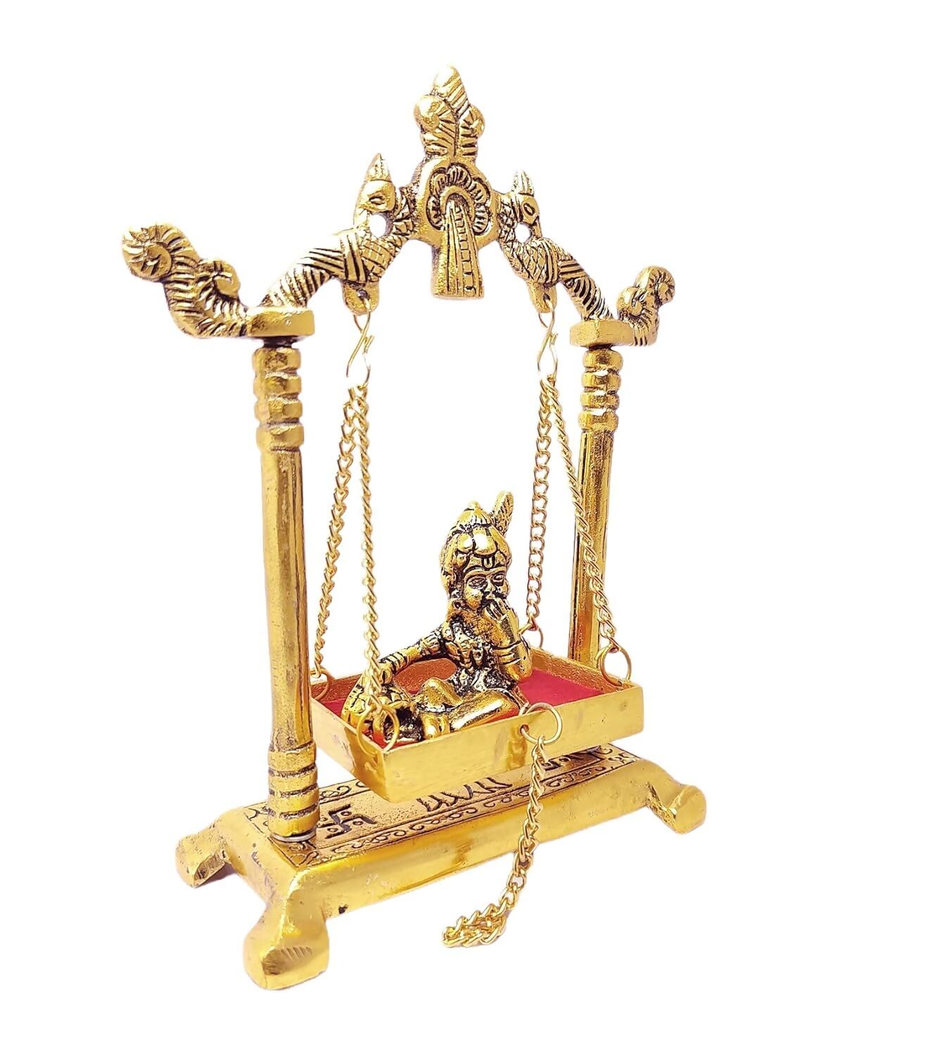 Chhariya Crafts Metal Krishna Jhula Laddu Gopal Idol - Grab2buy