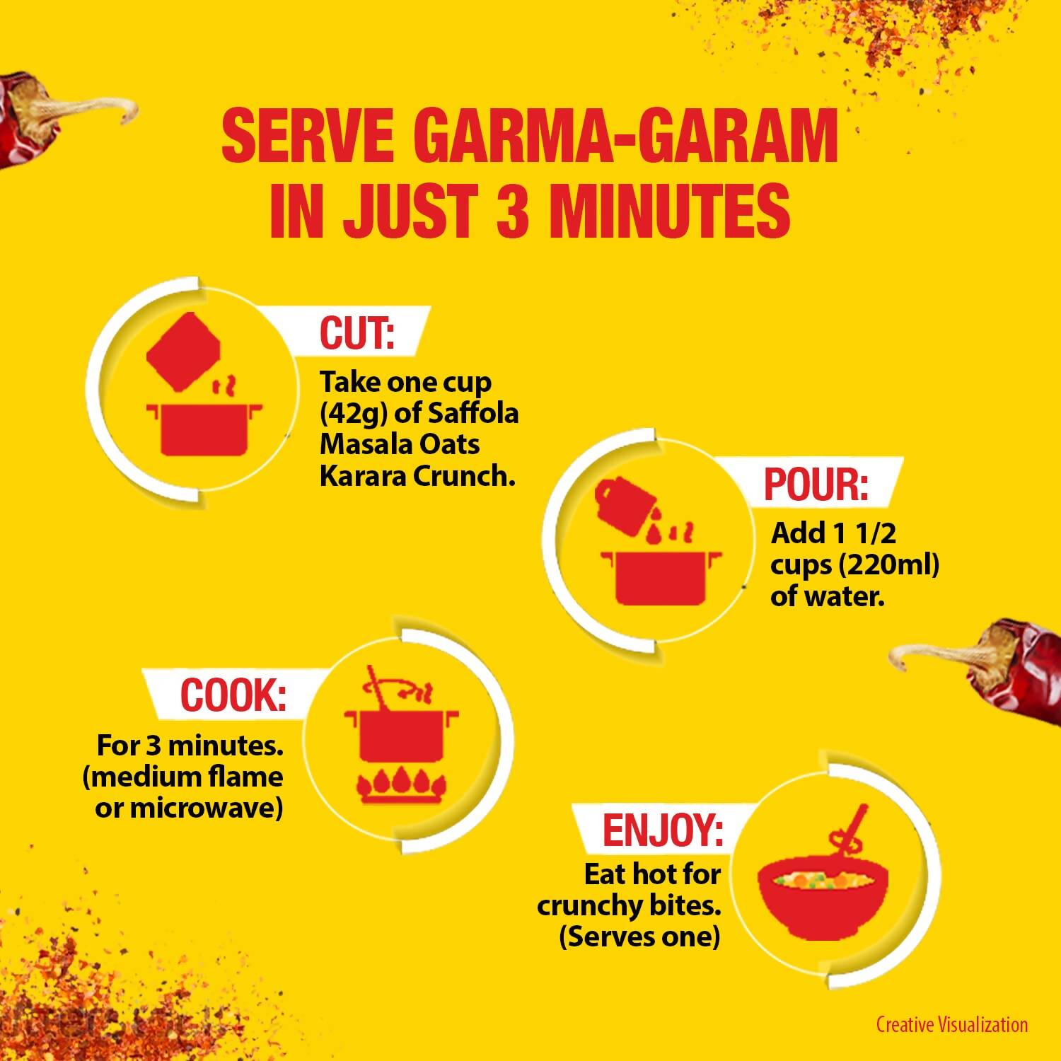 Saffola Karara Crunch Masala Oats - Grab2buy