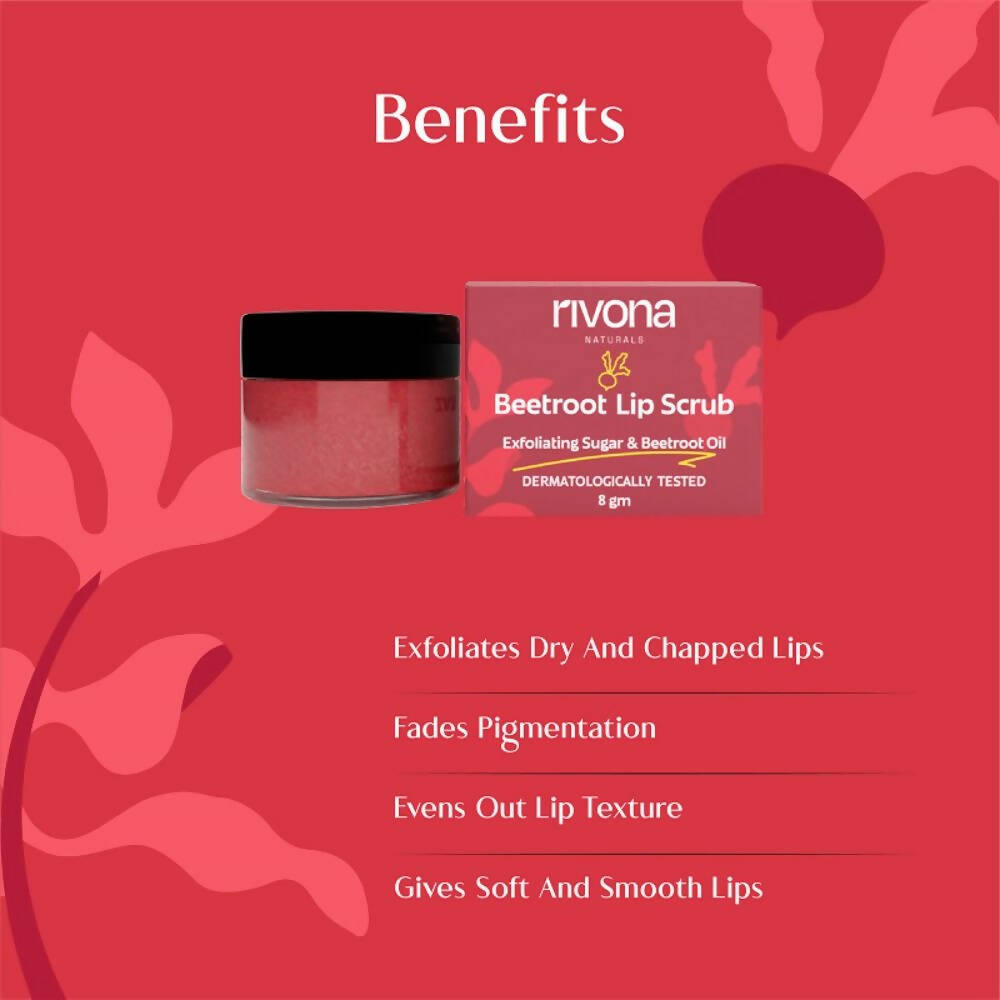 Rivona Naturals Beetroot Lip Scrub - Grab2buy