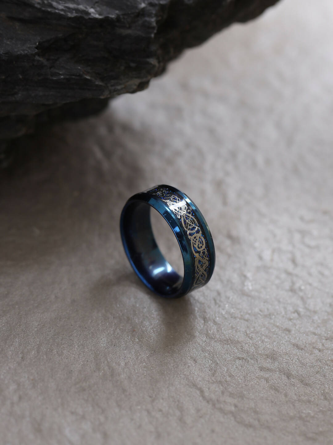 NVR Men's Rhodium-Plated Finger Ring - Grab2buy