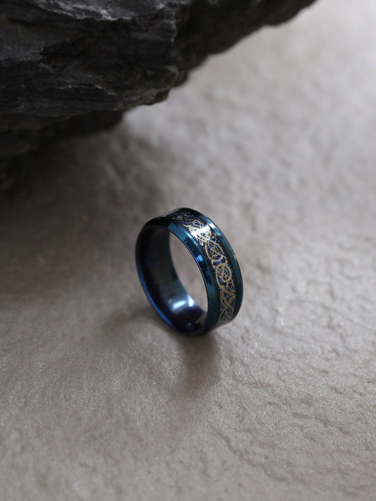 NVR Men's Rhodium-Plated Finger Ring - Grab2buy