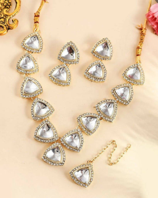 VOJ Women Silver Color stainless steel Jewellery Set | Grab2Buy