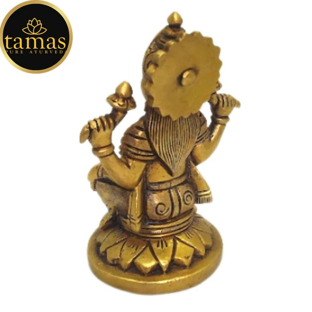 Tamas Brass Lord Ganesh Lakshmi Statue (Golden) - Grab2buy