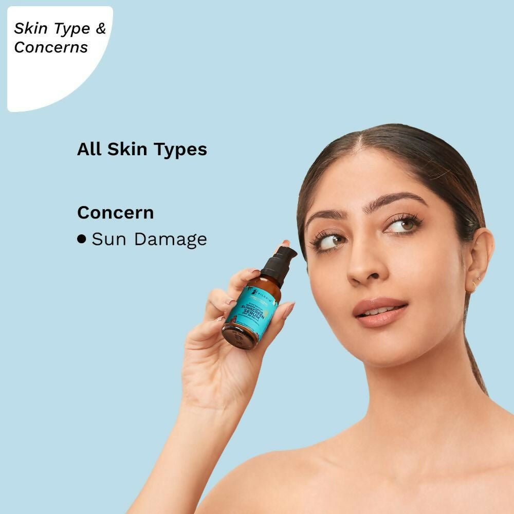 Pilgrim White Lotus Sunscreen Serum SPF 30 PA+++ - Grab2buy