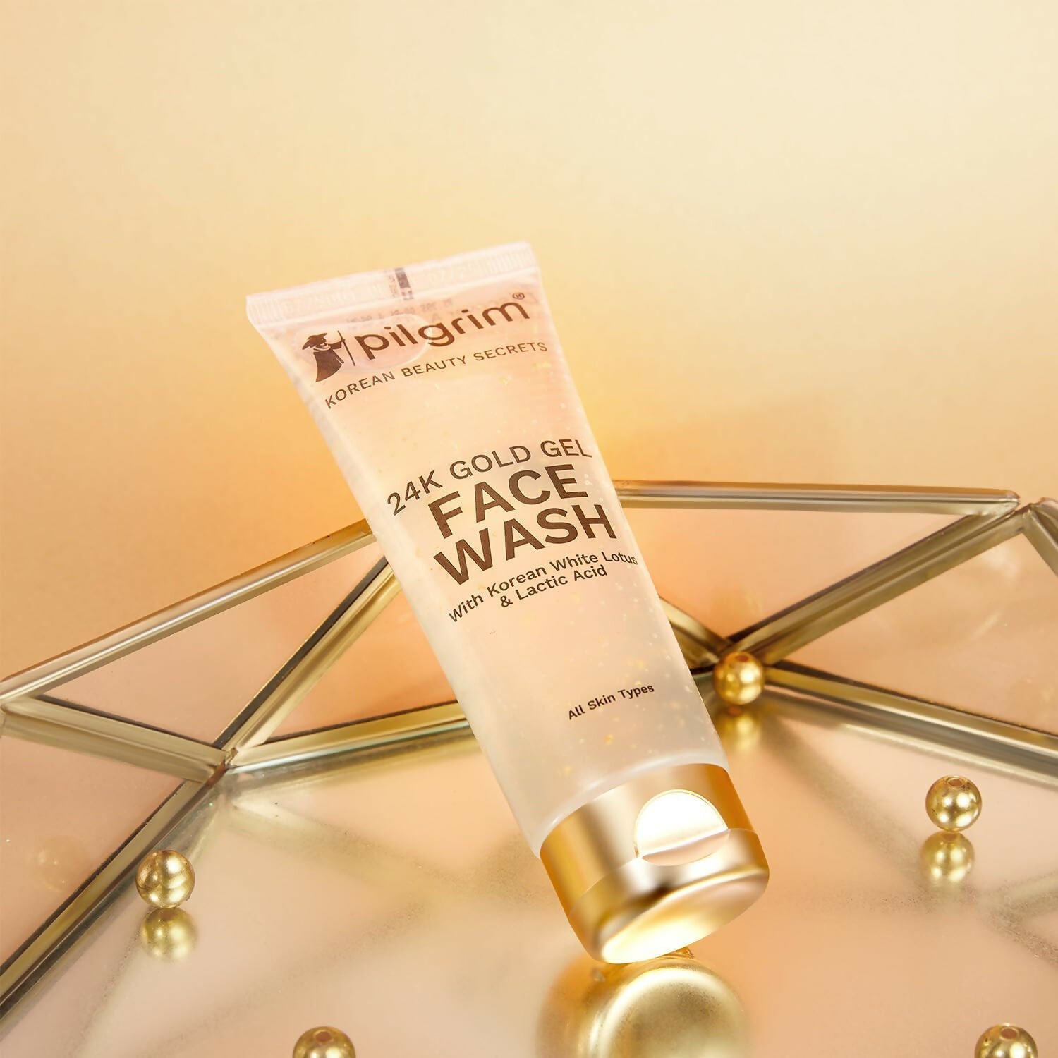 Pilgrim 24k Gold Gel Facewash with Korean White Lotus For Glowing Skin, Reduce Dark Spot And Improves Skin Texture - Grab2buy
