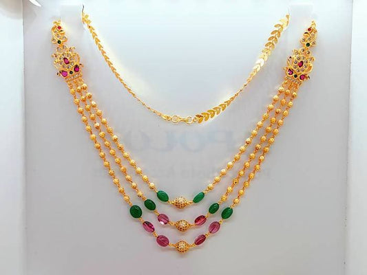 Designer Multicolor Stone Layer Necklace Grab2Buy Mokshi Collections Grab2Buy