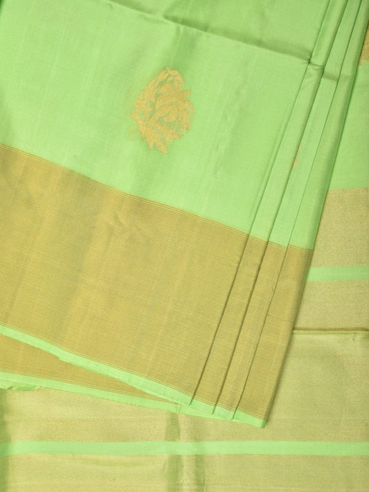 Light Green Uppada Silk Handloom Grab2Buy with Nilamabri Buta Design - Global Threads