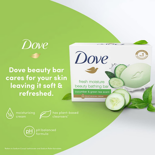 Dove Fresh Moisture Beauty Bar With Cucumber & Green Tea Leaves Scent Grab2Buy Dove Grab2Buy