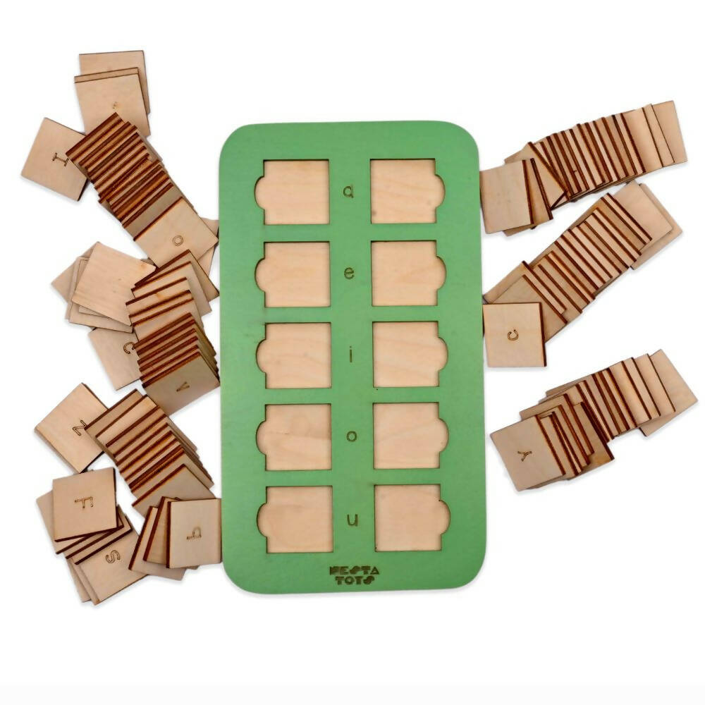Nesta Toys CVC Board | 3 Letter Word Builder | Phonics Toy - Grab2buy