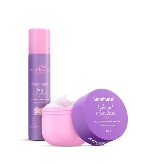 Aqualogica Skin Illuminate Duo With Illuminate Sunscreen And Hydra Gel Moisturizer Grab2Buy Aqualogica Grab2Buy