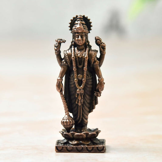 Copper Idols India - By Bhimonee Decor , Copper Vishnu Idol - Grab2buy