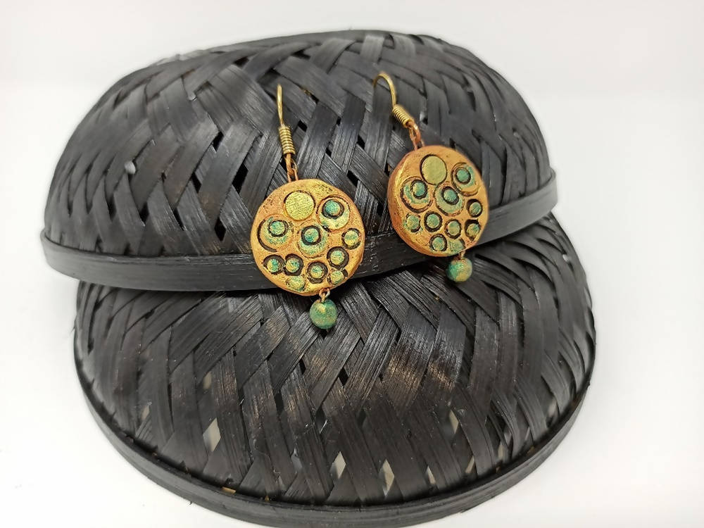 Terracotta Boho Style Hangings-Copper And Green
