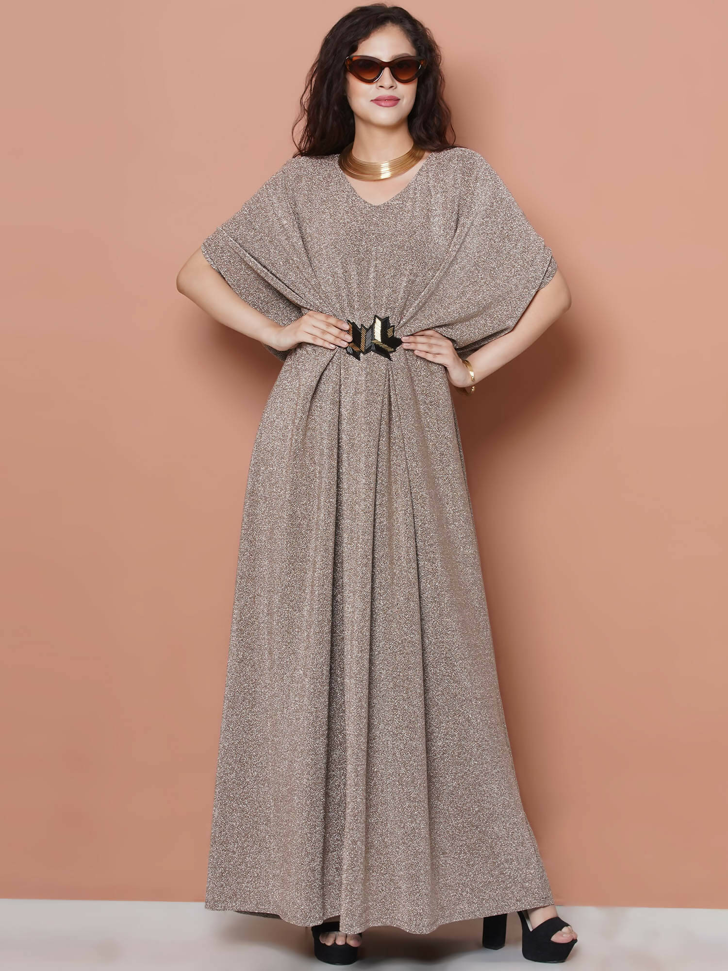 Women Republic Hand Embellished Golden Gown - Grab2buy