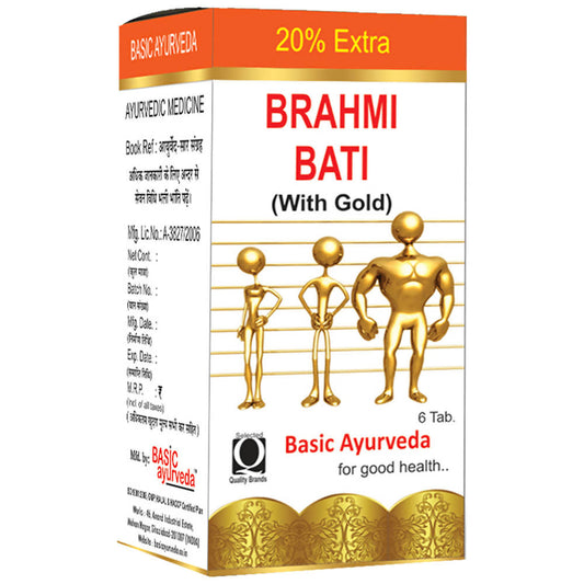 Basic Ayurveda Brahmi Bati With Gold Grab2Buy Basic Ayurveda Grab2Buy