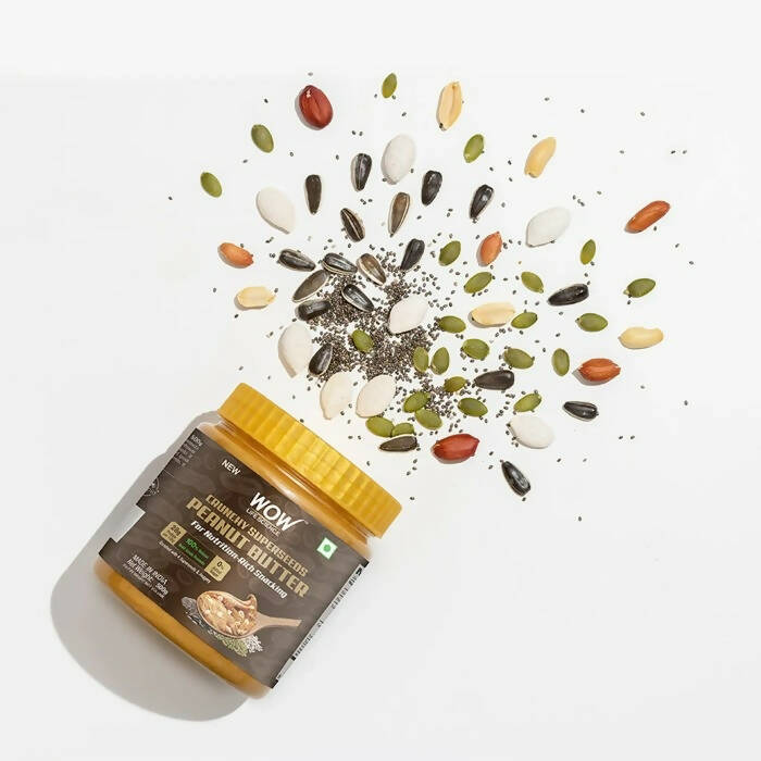 Wow Life Science Crunchy Superseeds Peanut Butter - Distacart