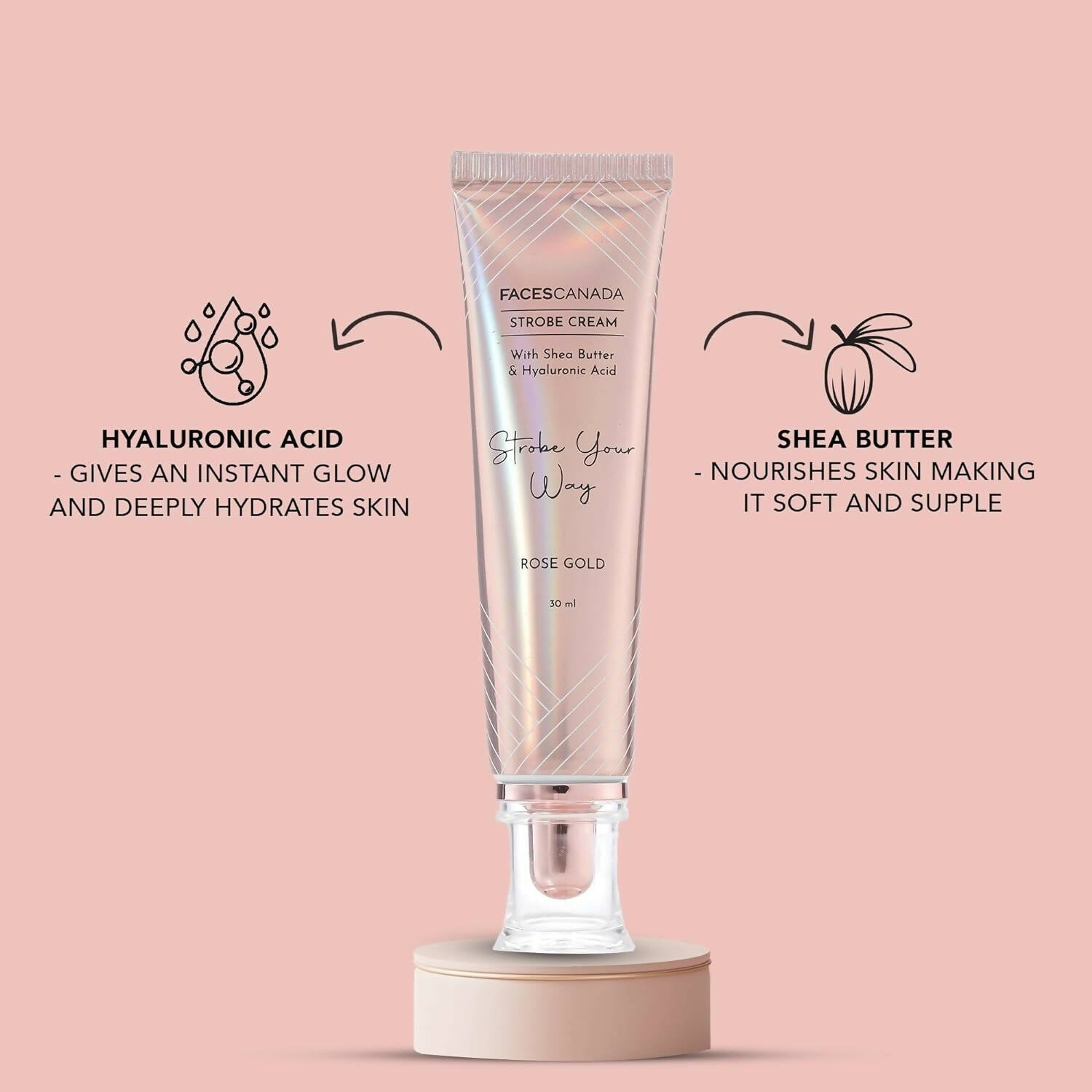 Faces Canada Strobe Cream - Rose Gold - Grab2buy