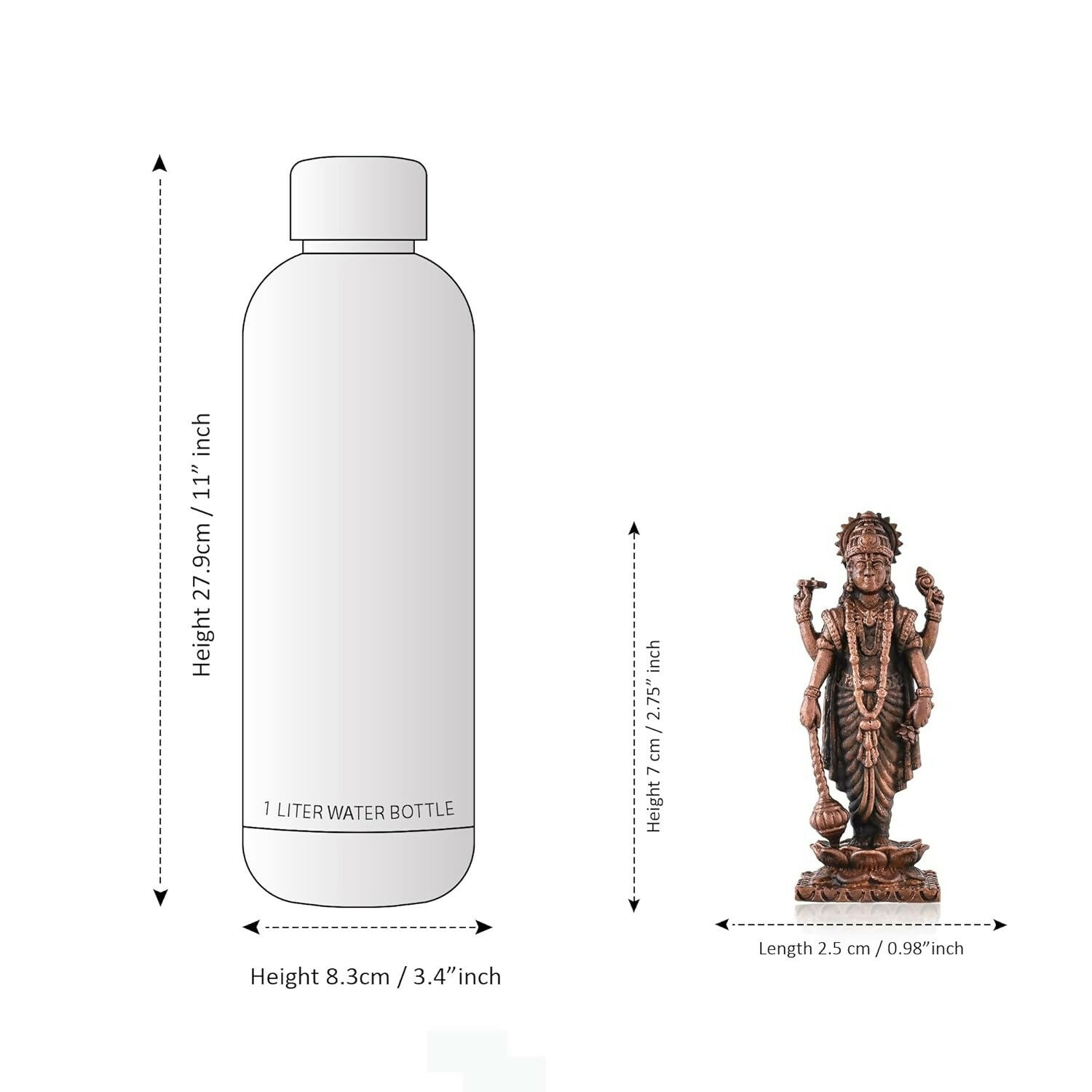 Craftvatika Copper Vishnu Idol - Grab2buy