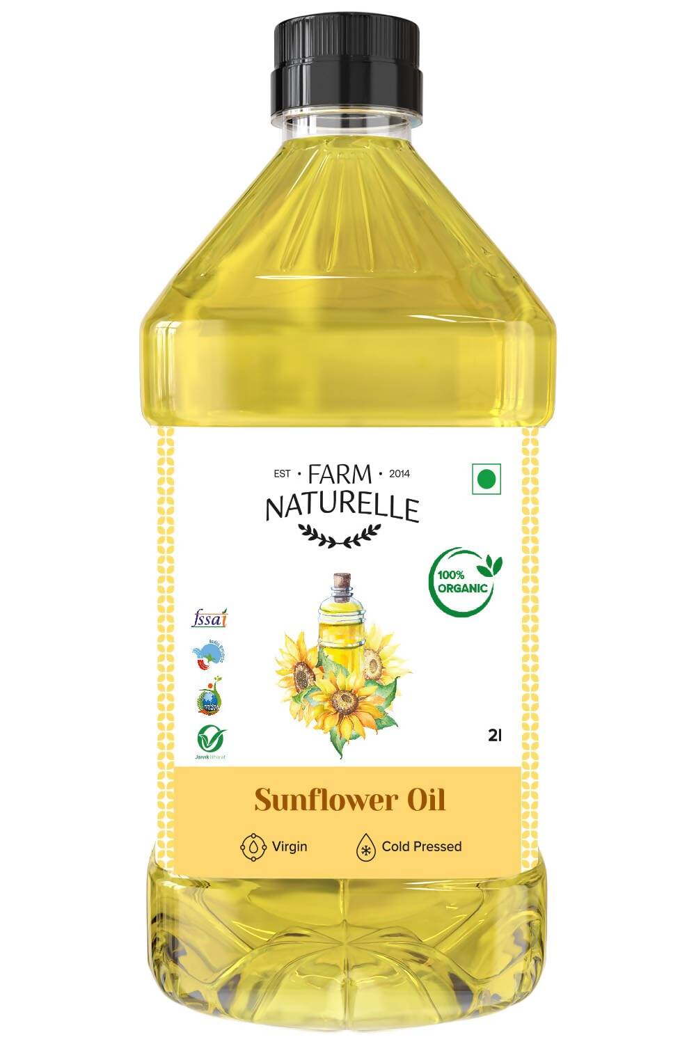 Farm Naturelle Organic Virgin Cold Pressed Sunflower Oil - Grab2buy
