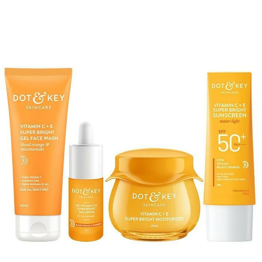Dot & Key Vitamin C + E CSMS (Cleanser, Serum, Moisturizer, Sunscreen) Routine Combo Genie India