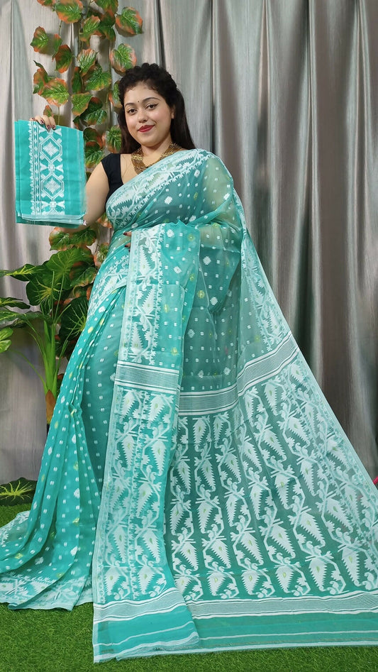 Exclusive Collection Sea Green Beautiful Jamdani Collection Grab2Buy