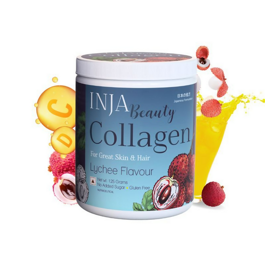 Inja Beauty Collagen For Skin- Hair & Nails- With Vit C- Glutathione- Biotin - Lychee Flavour Grab2Buy Inja Grab2Buy