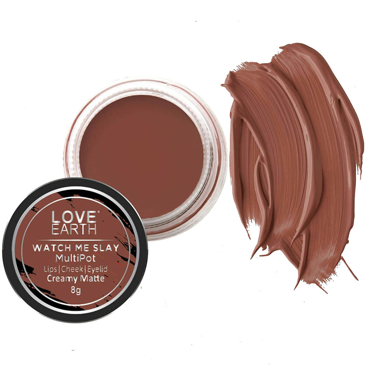 Love Earth Lip Tint & Cheek Tint Multipot Combo (Coral & Caramel Brown) - Grab2buy