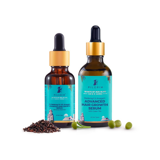 Pilgrim 3% Redensyl & 4% Anagain Advanced Hair Growth Serum Combo For Hair Fall Control Pilgrim