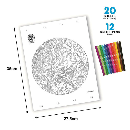 Sardar Ji Ki Dukan Ratna's Mandala Art.A Perfect Colouring Kit For All Ages (Multicolour) - Grab2buy