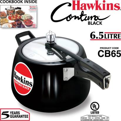Hawkins Contura Black 6.5 L Pressure Cooker (CB65) Grab2Buy Hawkins Grab2Buy