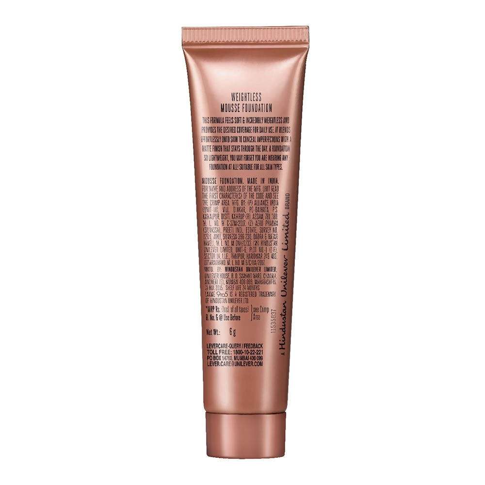 Lakme 9 to 5 Weightless Mousse Foundation - Rose Ivory - Grab2buy