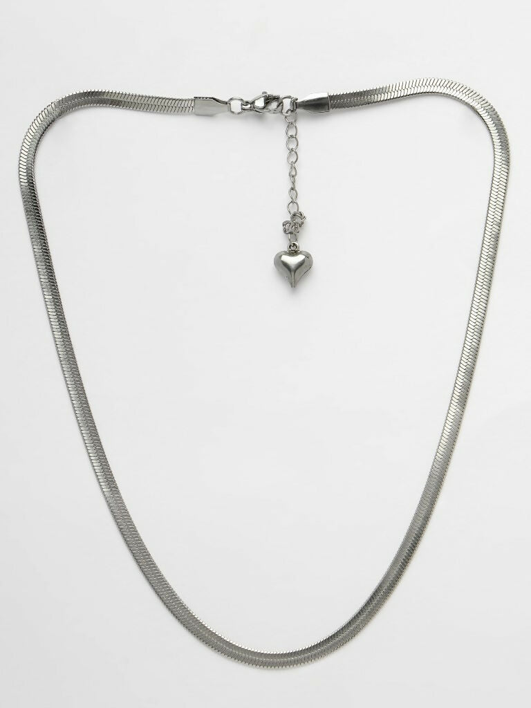 NVR Women's Silver-Toned German Silver Oxidised Chain - Grab2buy