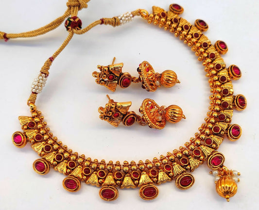 Kemp Antique Pink Necklace Set - Grab2buy