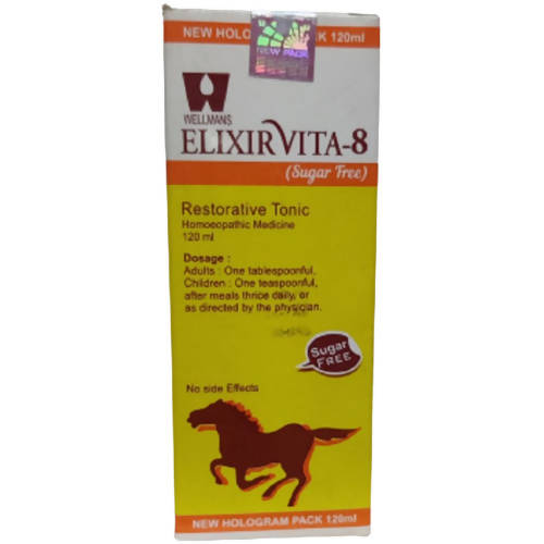 Dr. Wellmans Homeopathy Elixirvita-8 Sugar Free Restorative Tonic – Homeopathic Energy & Vitality Wellness Tonic