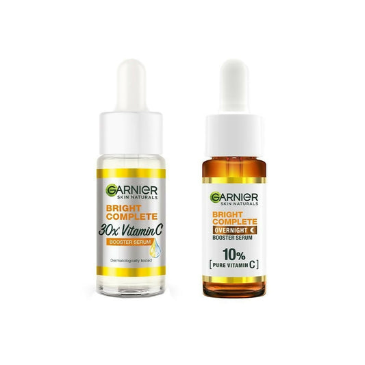 Garnier 30X Vitamin C Day + 10% Vitamin C Night Serum Mini Combo - Wake Up to 73% Brighter Skin Grab2Buy Garnier Grab2Buy