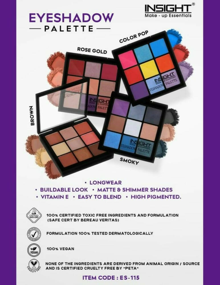Insight Cosmetics 9 Color Eyeshadow Pallate - Color Pop - Grab2buy