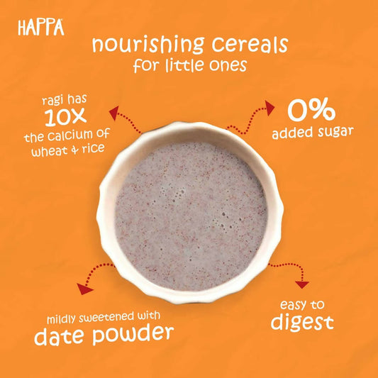 Happa Organic Ragi Porridge Mix- Ragi+Almonds+Dates and Ragi+Carrot+Beetroot Combo Grab2Buy Happa Grab2Buy