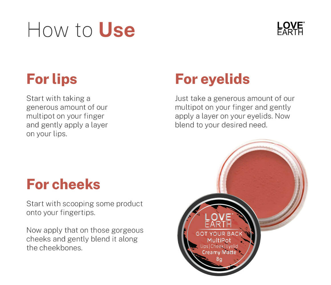 Love Earth Lip Tint & Cheek Tint Multipot-Got Your Back - Grab2buy