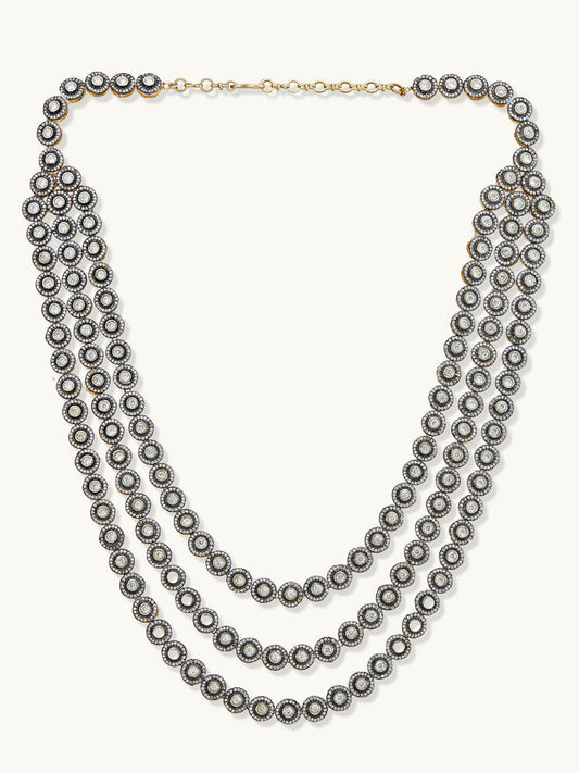 Nuyug 22k Gold Plated Multi-Layered Necklace | Swadesiicart