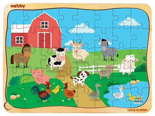 Webby Farm House Wooden Jigsaw Puzzle- 40 Pcs Grab2Buy Webby Grab2Buy