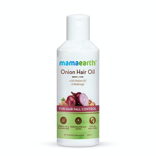 Mamaearth Onion Hair Oil With Onion & Redensyl For Hair Fall Control | Grab2Buy