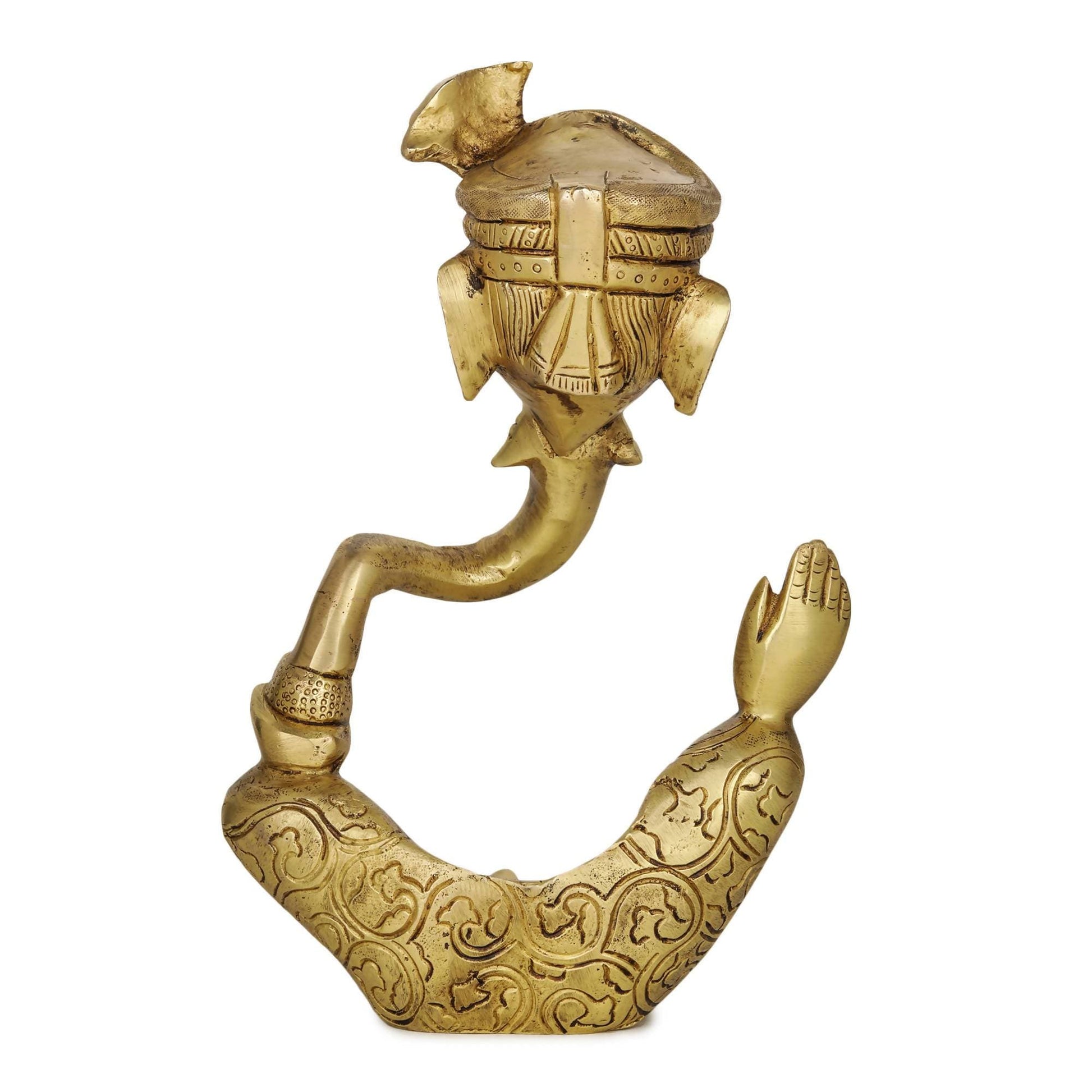 Devlok Vighnaharta Ganpati Pital Murti Idol - Grab2buy