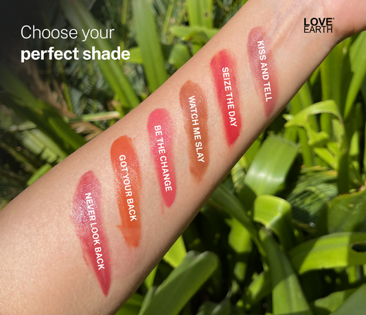 Love Earth Lip Tint & Cheek Tint Multipot Combo (Rose Pink & Caramel Brown) - Grab2buy