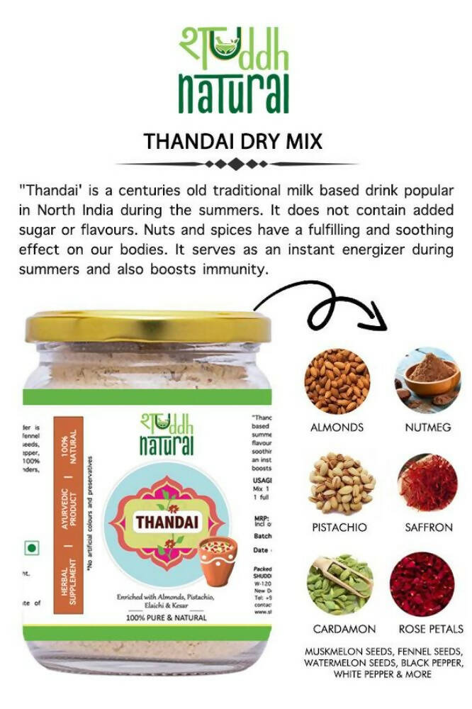 Shuddh Natural Ubtan Based Herbal Gulal | Ayurvedic Thandai Powder |Kashmiri Kahwa |Natural Honey | Holi Gift Hamper - Grab2buy